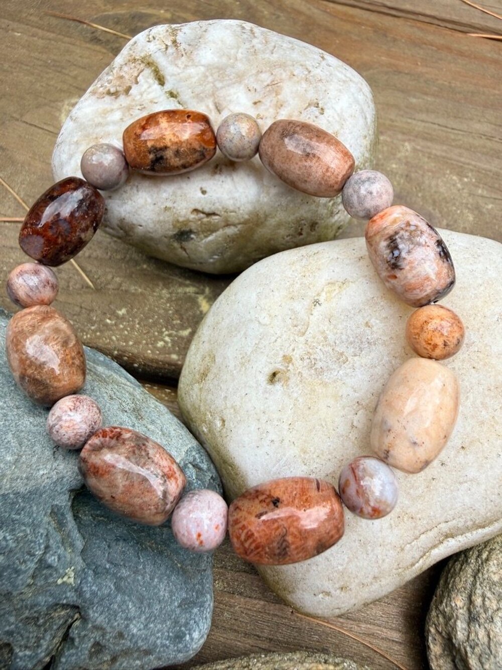 Sea Within the Desert | Unisex Coral Fossil Bracelet